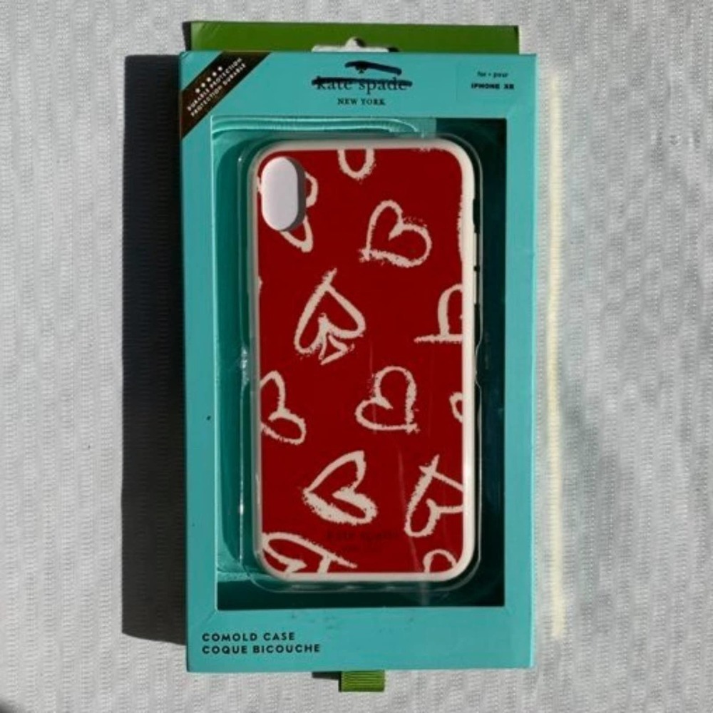 Kate spade scatter hearts XS/X iPhone case Red New